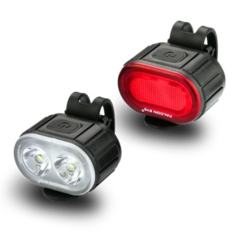 Set punjivih LED svjetla za bicikl Falcon Eye Twins